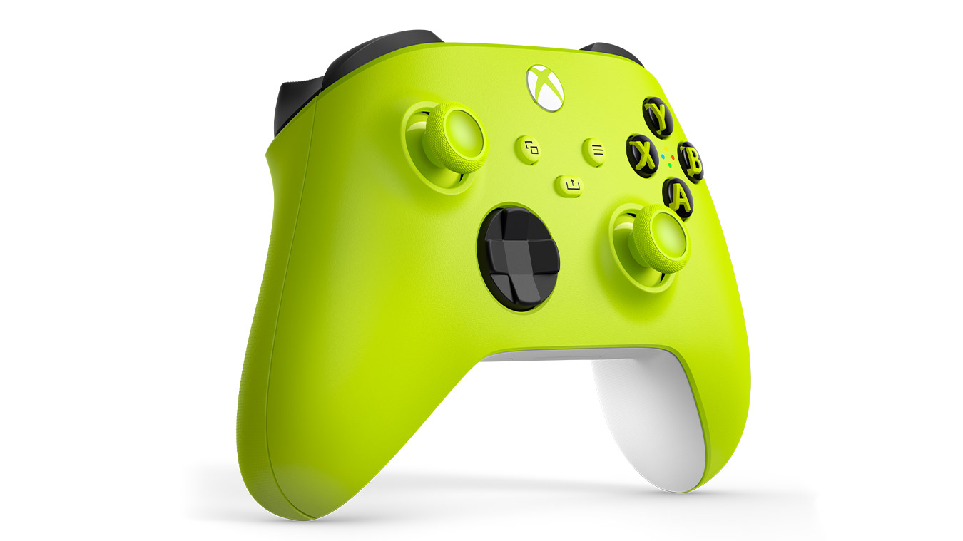 update main gallery with image: Right angle of the Xbox Wireless Controller Electric Volt