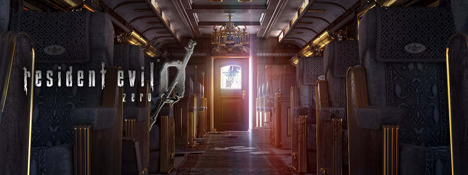 Resident Evil 0, image de l’écran de l’intérieur d’un train de luxe