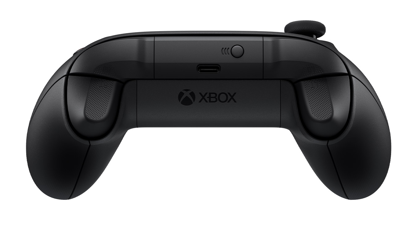 update main gallery with image: Top angle of the Xbox Wireless Controller Carbon Black