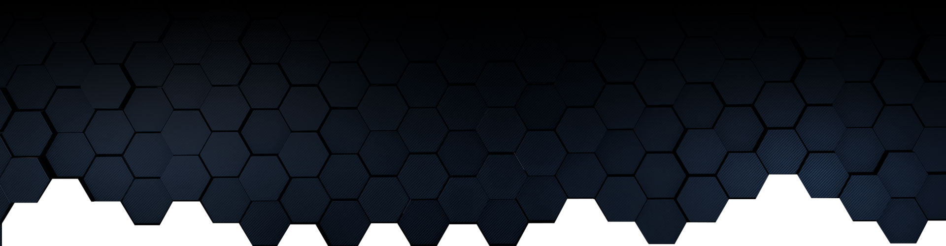 Ombre black to blue hexagons