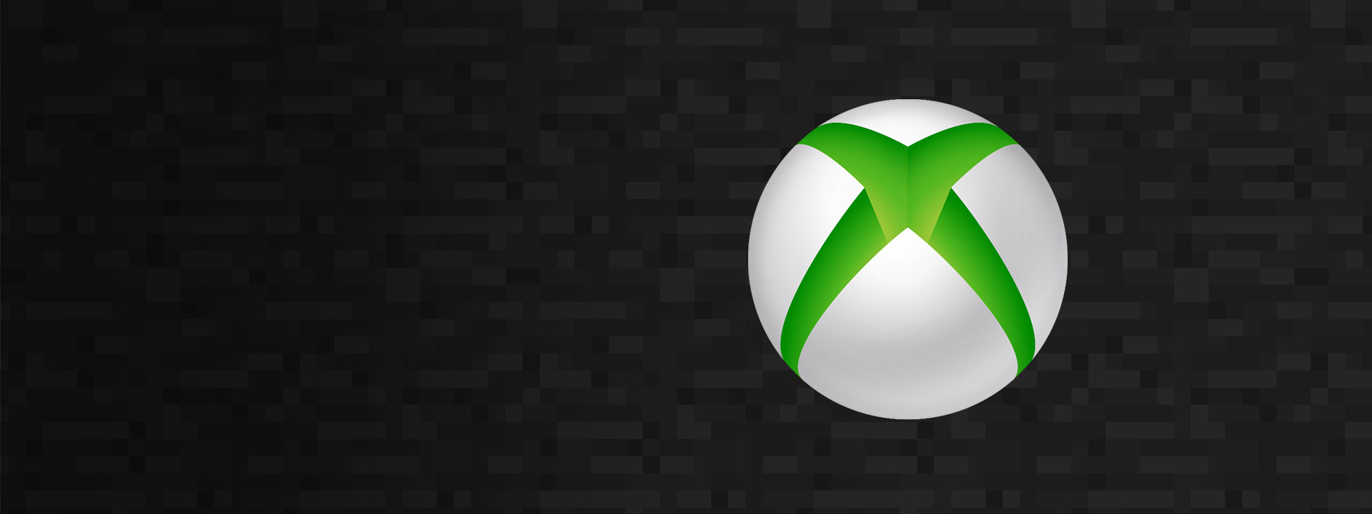 Xbox logo on a grey brick background