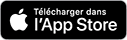 Bouton avec logo Apple et un texte indiquant de Télécharger dans l’App Store