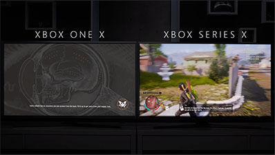 Az Xbox Series X számottevően rövidebb játékbetöltési idejét bemutató videó.