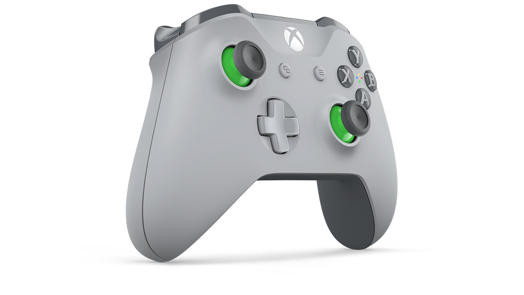xbox one s controller grey & green