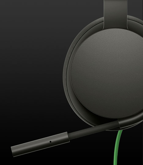 Close-up van de intrekbare microfoon op de Xbox-stereoheadset