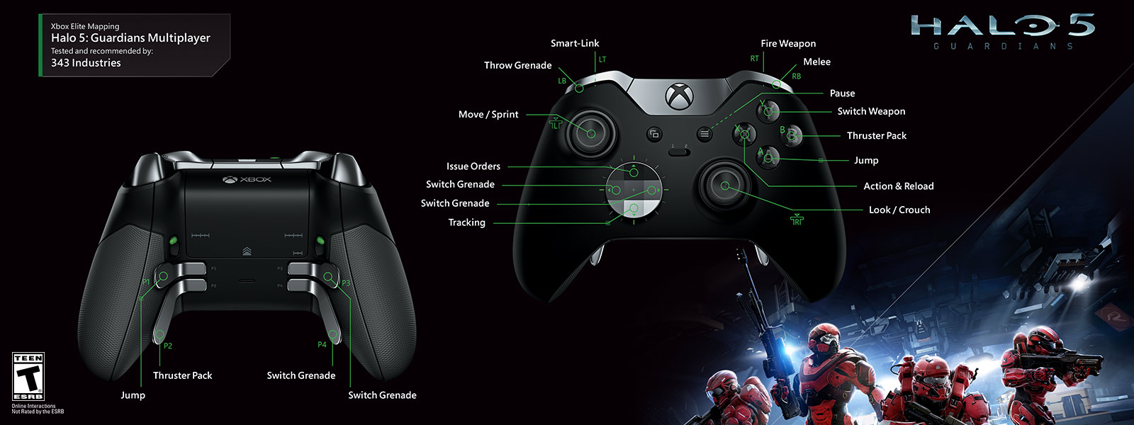 xbox controller with buttons on the back