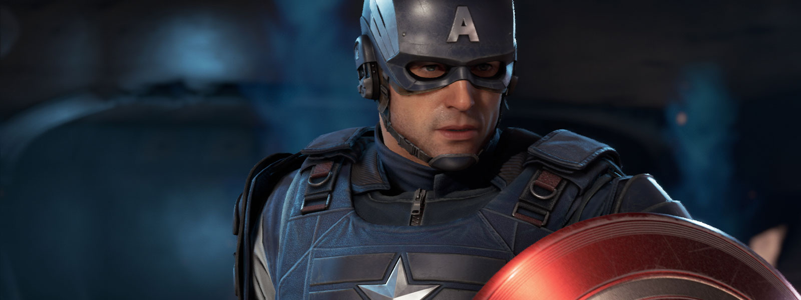 Captain American from Marvel’s Avengers with his shield