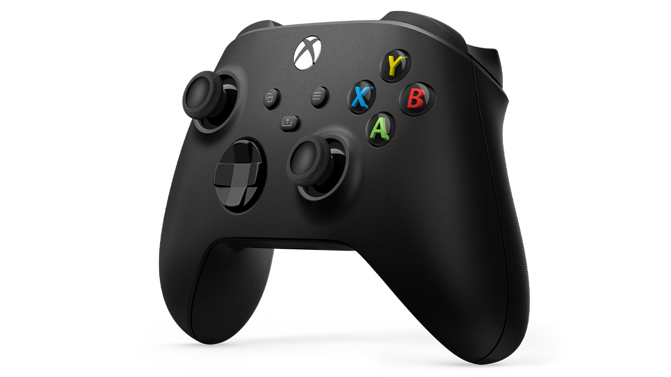 update main gallery with image: Xbox Kablosuz Oyun Kumandası Carbon Black'in sağdan görünümü
