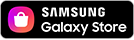 Samsung Galaxy Store のロゴと Galaxy Store で利用可能を表すテキスト表示