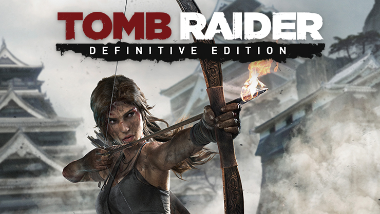 Tomb Raider Definitive Edition, Lara readies a flaming arrow