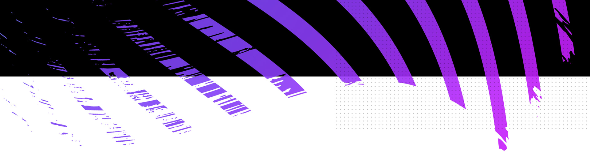 Черно-фиолетовый полосатый стилизованный фон с точками